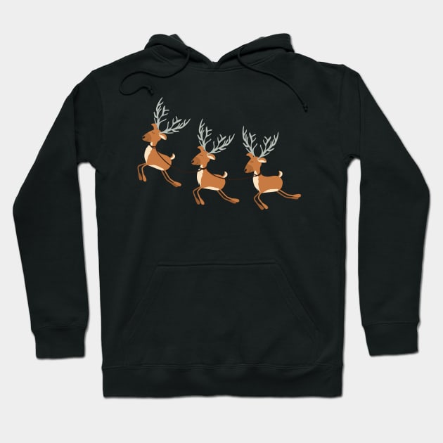 Reindeer Christmas Hoodie by Clothes._.trends